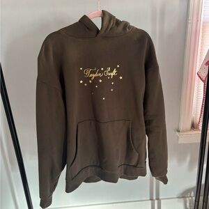 Taylor Swift Fearless Olive green Hoodie with Gold Accents